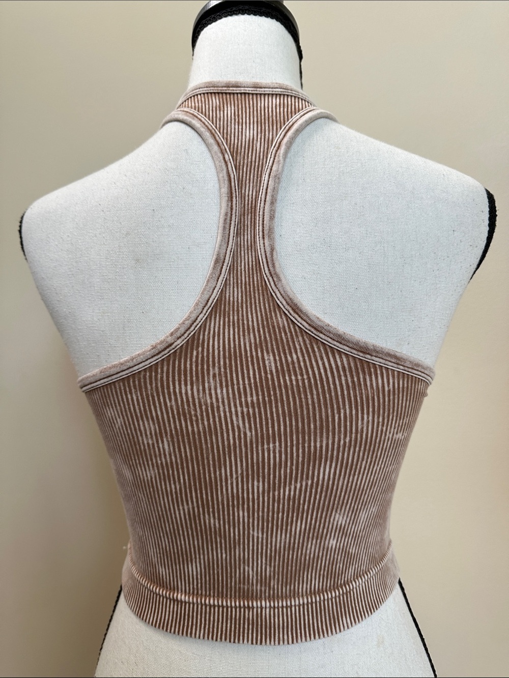 Zenana Ribbed Acid Washed Racerback Crop Top NWOT - Picture 4 of 9